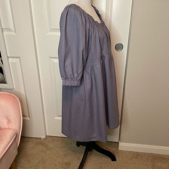 Forever 21 woven Knee Length Dress Blue Size Medium - Picture 4 of 13